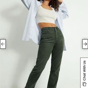 Pacsun Green Corduroy Mom Jeans